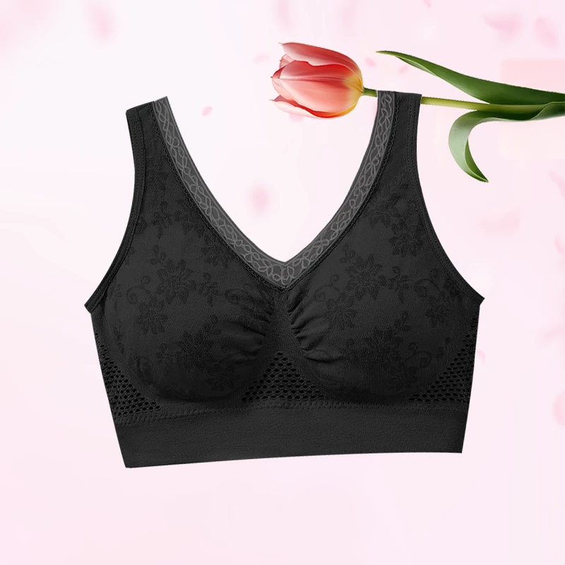🌸Special Price £10.99 !!💕Buy 3 for 10% off🔥Pure Cotton Buttonless Comfy Lifting Bra