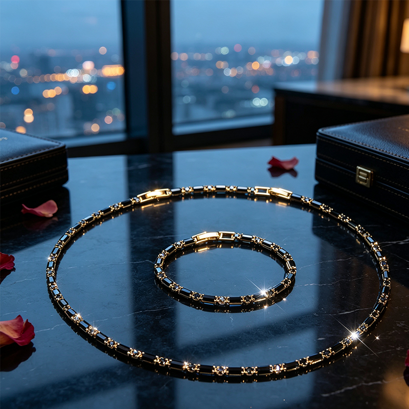 ⏳Time-Limited Special⏰Add Street-Luxe Shine Instantly! Cubic Zircon Men's Jewelry Set