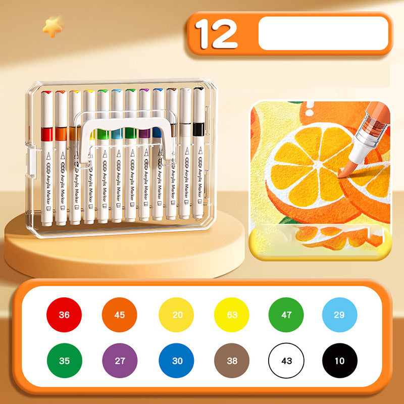 🎨LAST DAY SALE ONLY£11.99! 🎨✨Washable Liquid Acrylic Markers with Soft Brush Tips