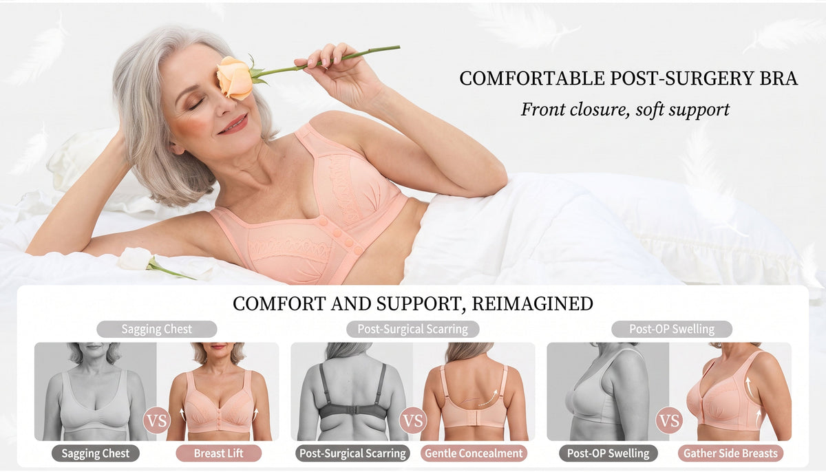 📢👙LAST DAY SPECIAL PRICE⚡50K+ SOLD💕Front-Button Cotton Bra – Breathable • Wire-Free • All-Day Support • Non-Padded & Skin-Friendly 🌿