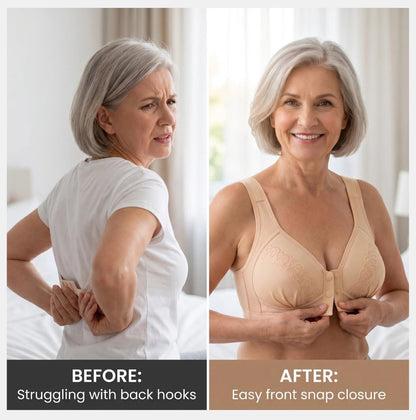 📢👙LAST DAY SPECIAL PRICE⚡50K+ SOLD💕Front-Button Cotton Bra – Breathable • Wire-Free • All-Day Support • Non-Padded & Skin-Friendly 🌿