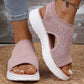 ⏳LAST DAY SALE ONLY ￡17.99!!💐 Women's Breathable Knit Platform Sandals – Air-permeable knit upper, cushioned sole & lightweight comfy summer footwear ✨