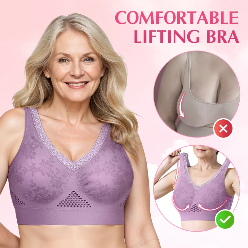 🌸Special Price £10.99 !!💕Buy 3 for 10% off🔥Pure Cotton Buttonless Comfy Lifting Bra