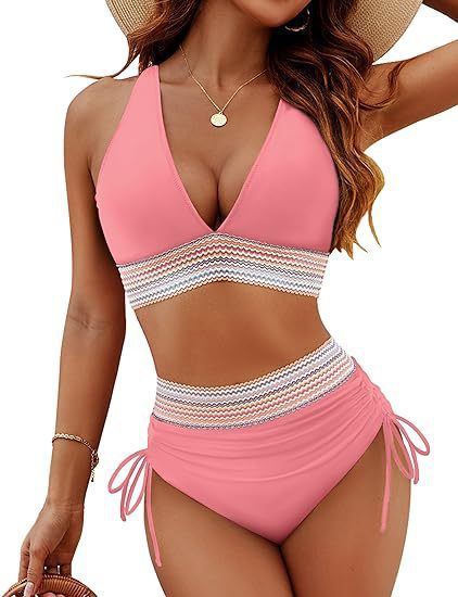 🔥LAST DAY SPECIAL PRICE: ￡14.99!!💥-👙2026 High Waisted Tummy Control Color Block Bikini Sets