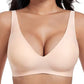 🌟🎉Final 12 Hours - Only ￡19.99!!🌸💕Jelly Wireless Womens Comfortable Wireless Bras Push Up Bralettes Seamless Tshirts Bras Deep V Everyday Bras