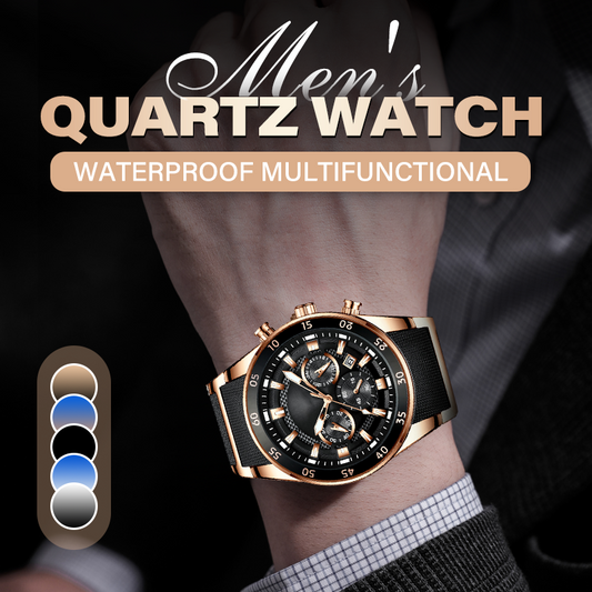 🎁Men's Waterproof Multifunctional Quartz Watch