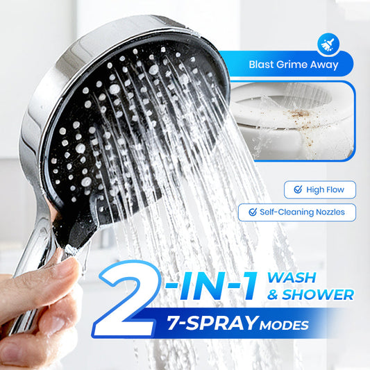 ⏰ LIMITED TIME OFFER: Only £14.99! 🚿Adjustable High-Pressure Rain Shower💧Saves 68% water, high pressure without wastage