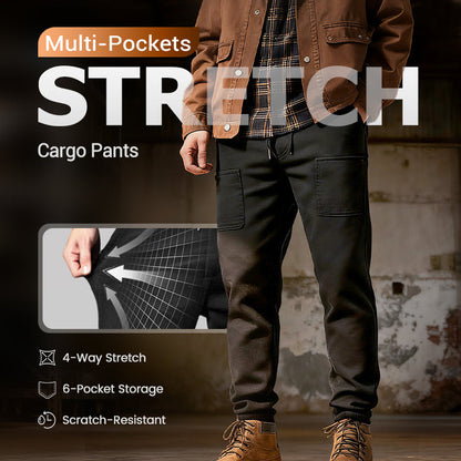 Stretch Fabric, Multi-Pocket & Water-Repellent & Breathable