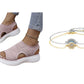 ⏳LAST DAY SALE ONLY ￡17.99!!💐 Women's Breathable Knit Platform Sandals – Air-permeable knit upper, cushioned sole & lightweight comfy summer footwear ✨
