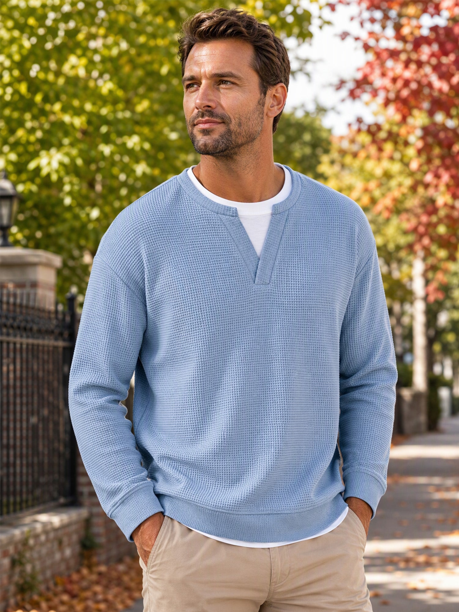📢📢Layered Comfort Waffle Tee