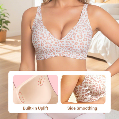 🌟🎉Final 12 Hours - Only ￡19.99!!🌸💕Jelly Wireless Womens Comfortable Wireless Bras Push Up Bralettes Seamless Tshirts Bras Deep V Everyday Bras