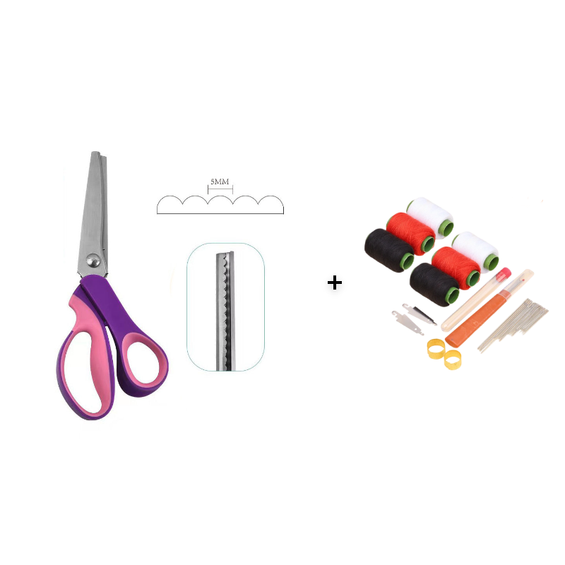 🔥HOT SALE 50% OFF🎁✂️ Pinking Shears Scissors – Stainless Steel, Ergonomic Cushioned Handles – Perfect for Sewing, Quilting & Scrapbooking! 🧵💨