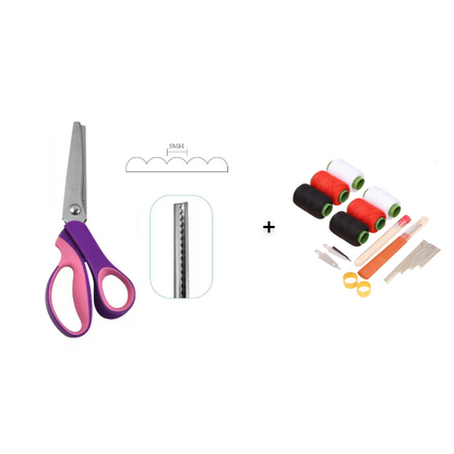 🔥HOT SALE 50% OFF🎁✂️ Pinking Shears Scissors – Stainless Steel, Ergonomic Cushioned Handles – Perfect for Sewing, Quilting & Scrapbooking! 🧵💨