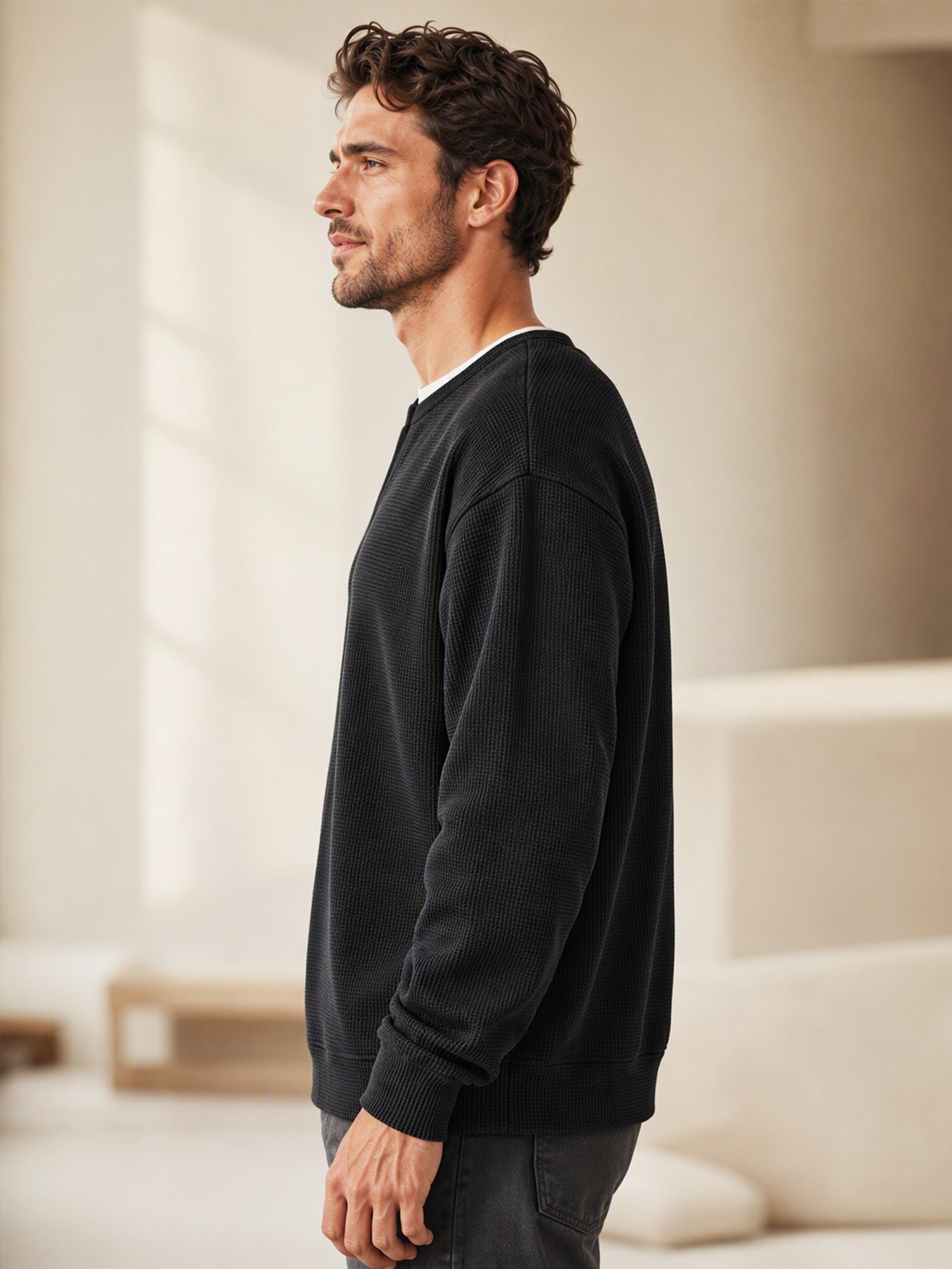 📢📢Layered Comfort Waffle Tee
