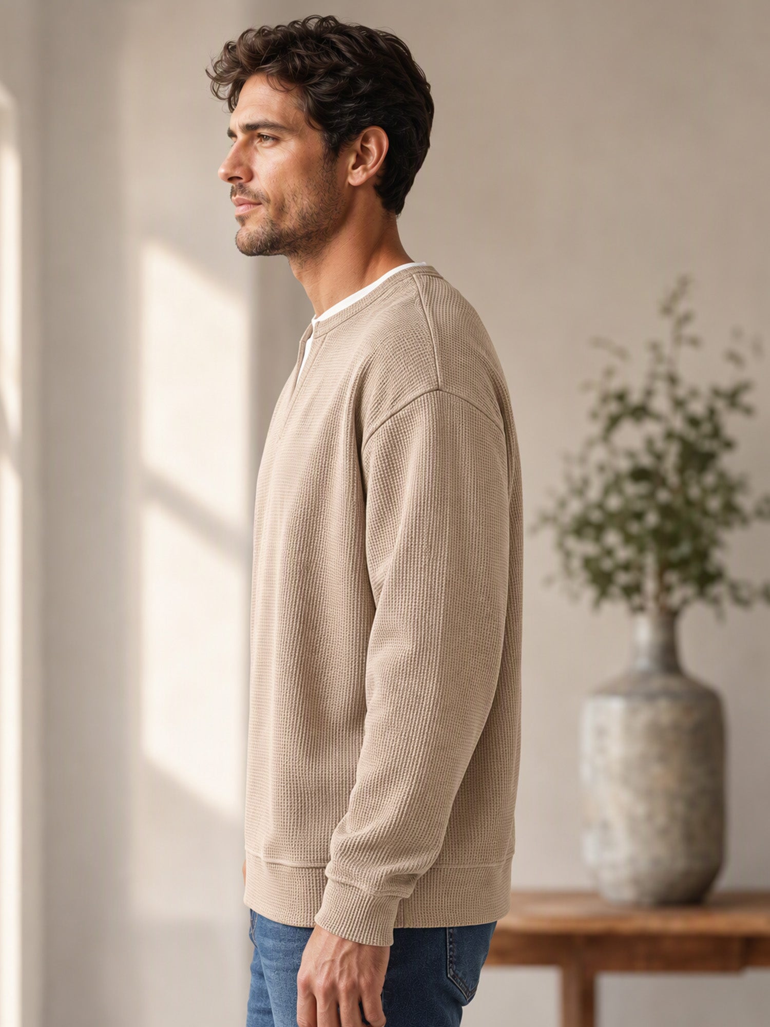 📢📢Layered Comfort Waffle Tee