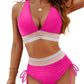🔥LAST DAY SPECIAL PRICE: ￡14.99!!💥-👙2026 High Waisted Tummy Control Color Block Bikini Sets