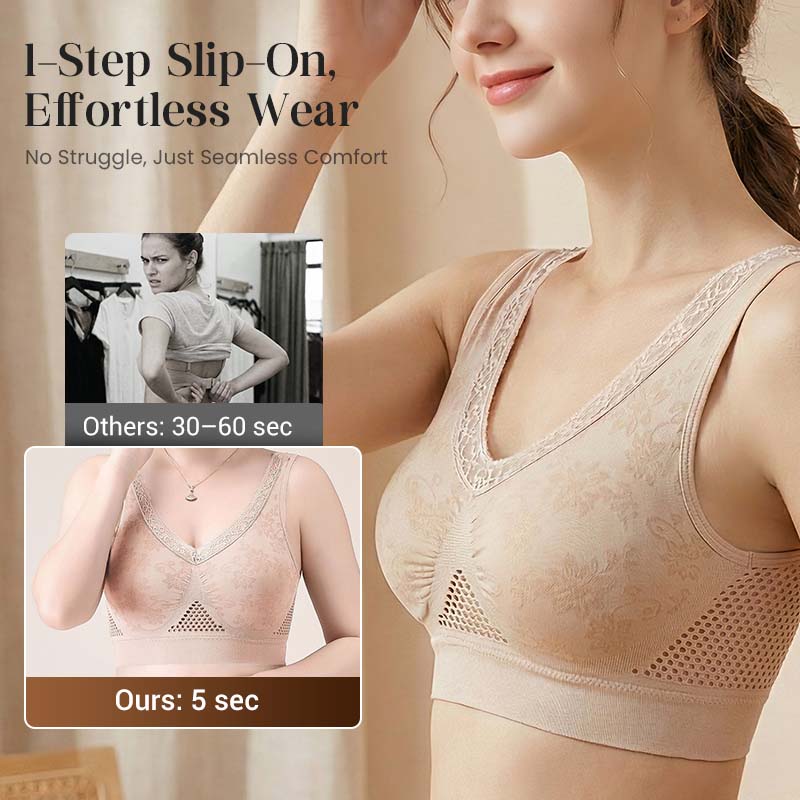 🌸Special Price £10.99 !!💕Buy 3 for 10% off🔥Pure Cotton Buttonless Comfy Lifting Bra