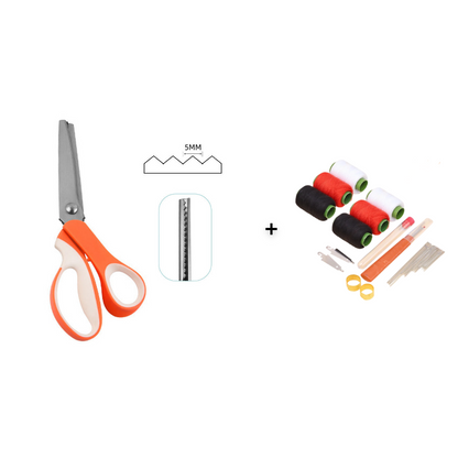 🔥HOT SALE 50% OFF🎁✂️ Pinking Shears Scissors – Stainless Steel, Ergonomic Cushioned Handles – Perfect for Sewing, Quilting & Scrapbooking! 🧵💨