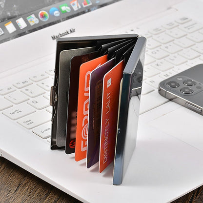 💸💸 Price Drop! 💰RFID-blocking card holder – stainless steel, slim design, 3 capacities. 📇✨