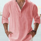 🔥Summer Hot Sale🔥Men's Cotton Linen Casual Long Sleeve Shirt