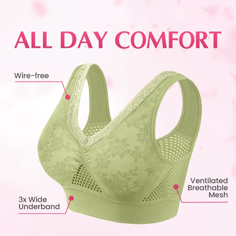 🌸Special Price £10.99 !!💕Buy 3 for 10% off🔥Pure Cotton Buttonless Comfy Lifting Bra