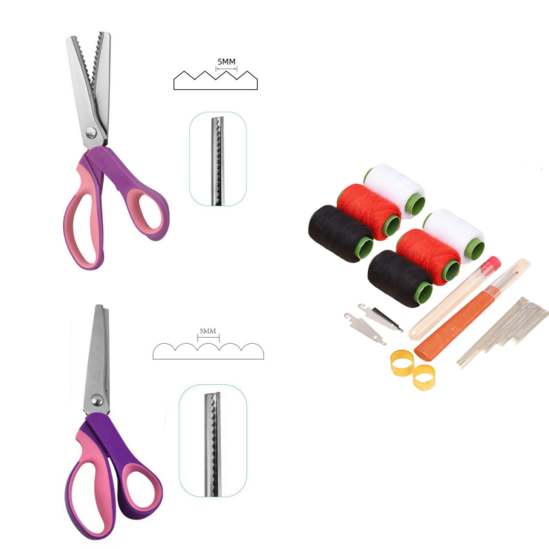 🔥HOT SALE 50% OFF🎁✂️ Pinking Shears Scissors – Stainless Steel, Ergonomic Cushioned Handles – Perfect for Sewing, Quilting & Scrapbooking! 🧵💨