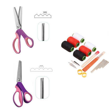 🔥HOT SALE 50% OFF🎁✂️ Pinking Shears Scissors – Stainless Steel, Ergonomic Cushioned Handles – Perfect for Sewing, Quilting & Scrapbooking! 🧵💨