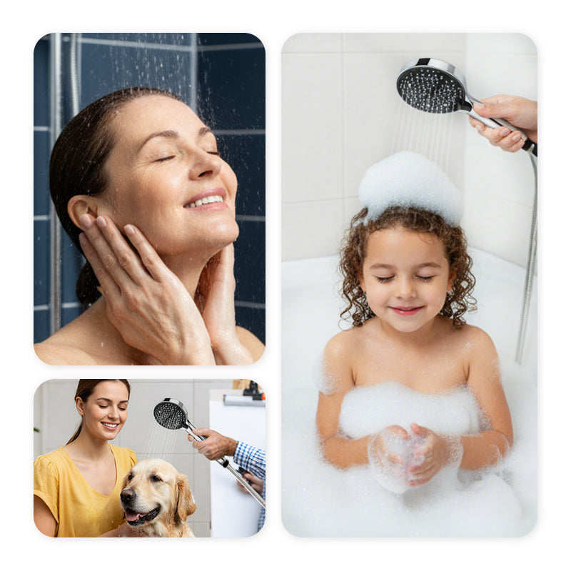 ⏰ LIMITED TIME OFFER: Only £14.99! 🚿Adjustable High-Pressure Rain Shower💧Saves 68% water, high pressure without wastage