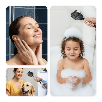 ⏰ LIMITED TIME OFFER: Only £14.99! 🚿Adjustable High-Pressure Rain Shower💧Saves 68% water, high pressure without wastage
