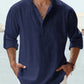 🔥Summer Hot Sale🔥Men's Cotton Linen Casual Long Sleeve Shirt