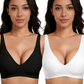 🌟🎉Final 12 Hours - Only ￡19.99!!🌸💕Jelly Wireless Womens Comfortable Wireless Bras Push Up Bralettes Seamless Tshirts Bras Deep V Everyday Bras