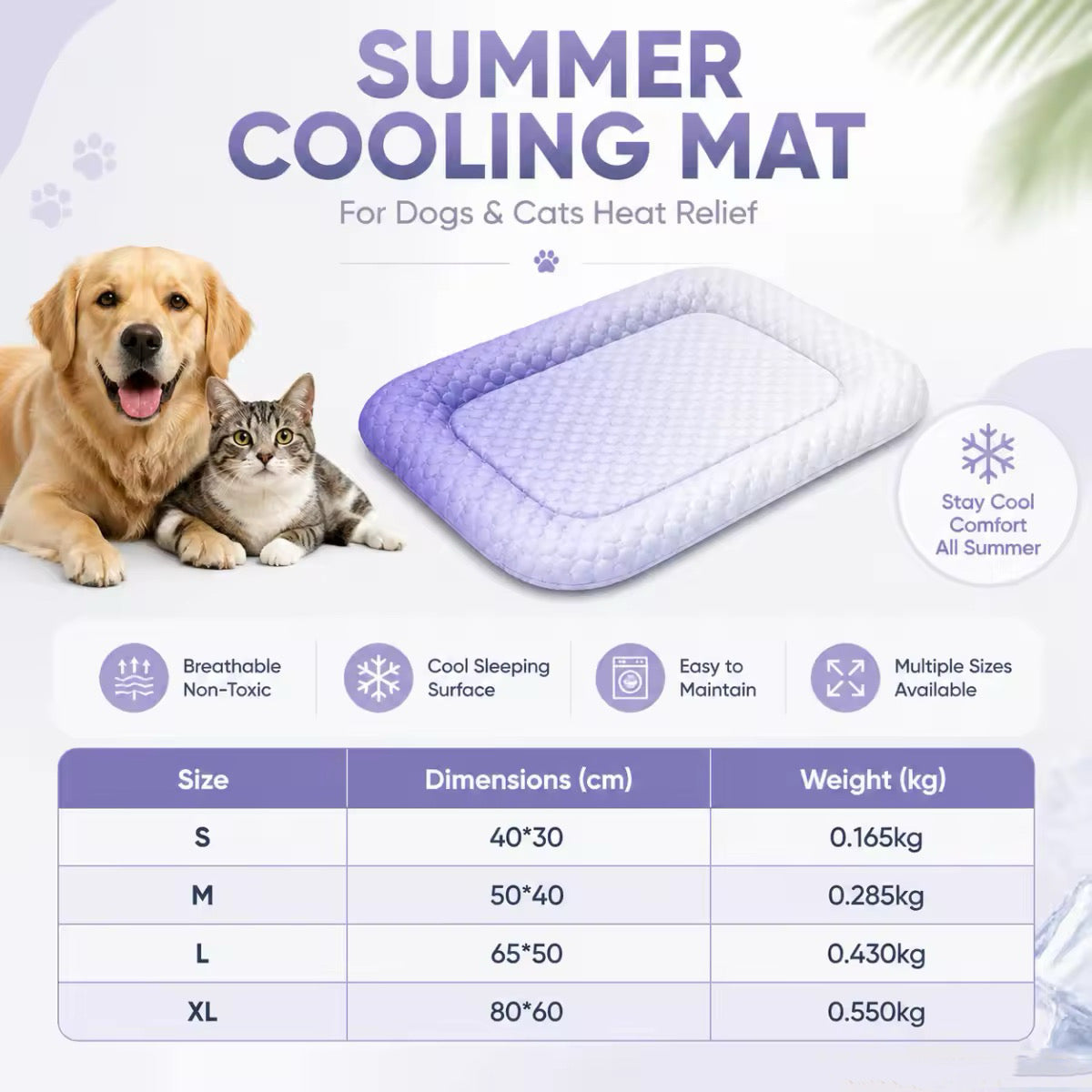 🥳2026 HOT SALE🥳50K+ SOLD!🐶❄️ 50% OFF! Cooling Gel Mat for Pets – No refrigeration needed, instant heat relief. Breathable, non‑toxic. Helps pets sleep cool all summer! 🌿✨