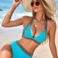 🔥Sexy V-neck Women's Holiday Swimsuit With Wavy Pattern