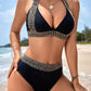 🔥Sexy V-neck Women's Holiday Swimsuit With Wavy Pattern