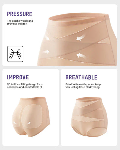 🌸  Special Price £16.99 ! 🔥Buy 1 Get 1 Free🎁Plus-Size High-Waist Cross Tummy Control Panties