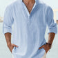 🔥Summer Hot Sale🔥Men's Cotton Linen Casual Long Sleeve Shirt