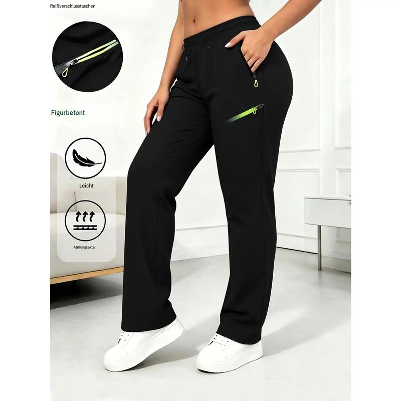 👖 Women's Cargo Trousers – Elastic Drawstring Waist & Relaxed Straight Leg  ✨