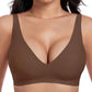 🌟🎉Final 12 Hours - Only ￡19.99!!🌸💕Jelly Wireless Womens Comfortable Wireless Bras Push Up Bralettes Seamless Tshirts Bras Deep V Everyday Bras