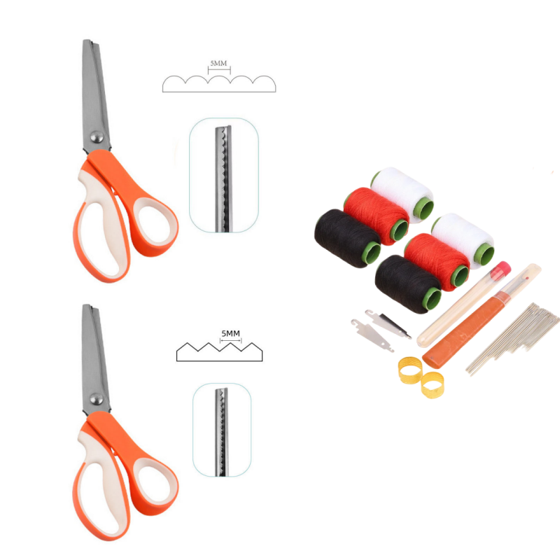 🔥HOT SALE 50% OFF🎁✂️ Pinking Shears Scissors – Stainless Steel, Ergonomic Cushioned Handles – Perfect for Sewing, Quilting & Scrapbooking! 🧵💨