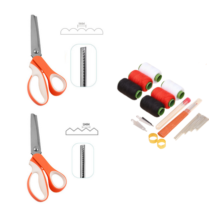 🔥HOT SALE 50% OFF🎁✂️ Pinking Shears Scissors – Stainless Steel, Ergonomic Cushioned Handles – Perfect for Sewing, Quilting & Scrapbooking! 🧵💨