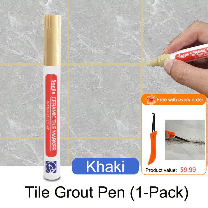 💥Buy 1 Get 1 Free Special Price:£ 9.99!!! 🖌️ Anti-Mould & Waterproof Joint Pen for Ceramic Tiles! 🧱