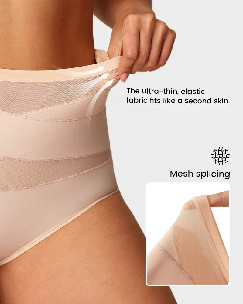 🌸  Special Price £16.99 ! 🔥Buy 1 Get 1 Free🎁Plus-Size High-Waist Cross Tummy Control Panties