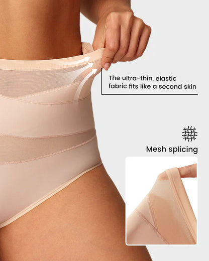 🌸  Special Price £16.99 ! 🔥Buy 1 Get 1 Free🎁Plus-Size High-Waist Cross Tummy Control Panties