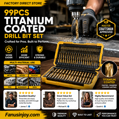 🔥99PCS Titanium Coated Drill Bit Set