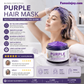 🏆 Last Day Special Price £14.99 ! ✨Moisturizing Purple Hair Mask with Long-Lasting Scent, Anti-Brass Deep Conditioning Mask for Blonde Bleached Hair