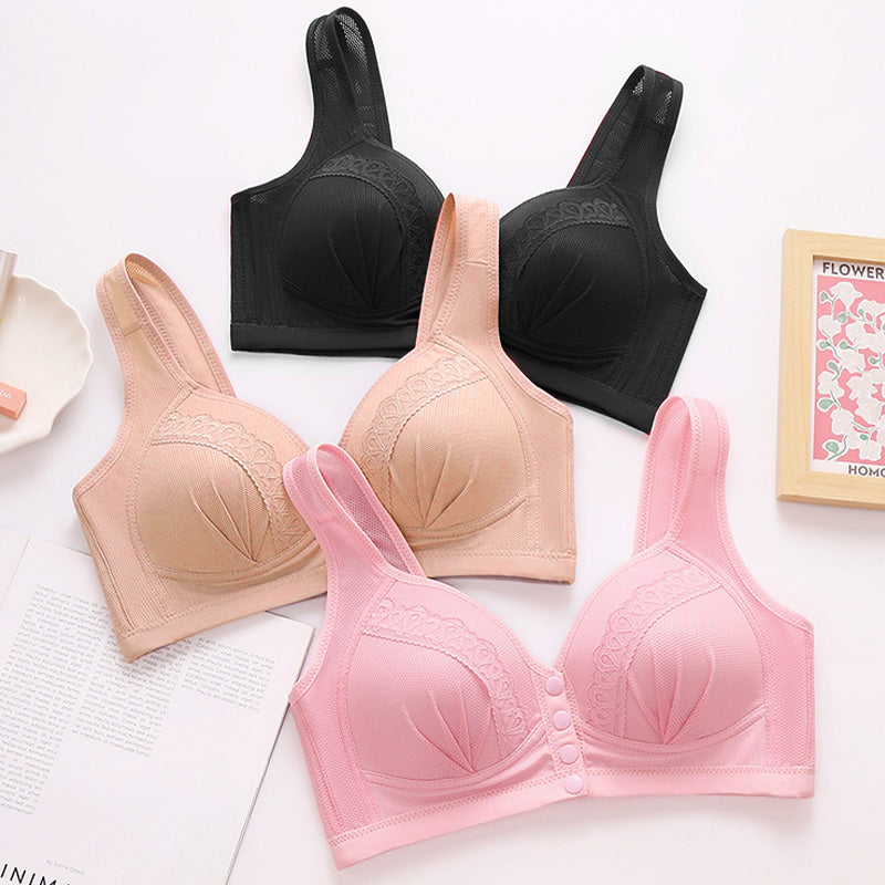 📢👙LAST DAY SPECIAL PRICE⚡50K+ SOLD💕Front-Button Cotton Bra – Breathable • Wire-Free • All-Day Support • Non-Padded & Skin-Friendly 🌿
