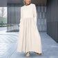 Flowy Knit Midi Dress with Full Sleeves