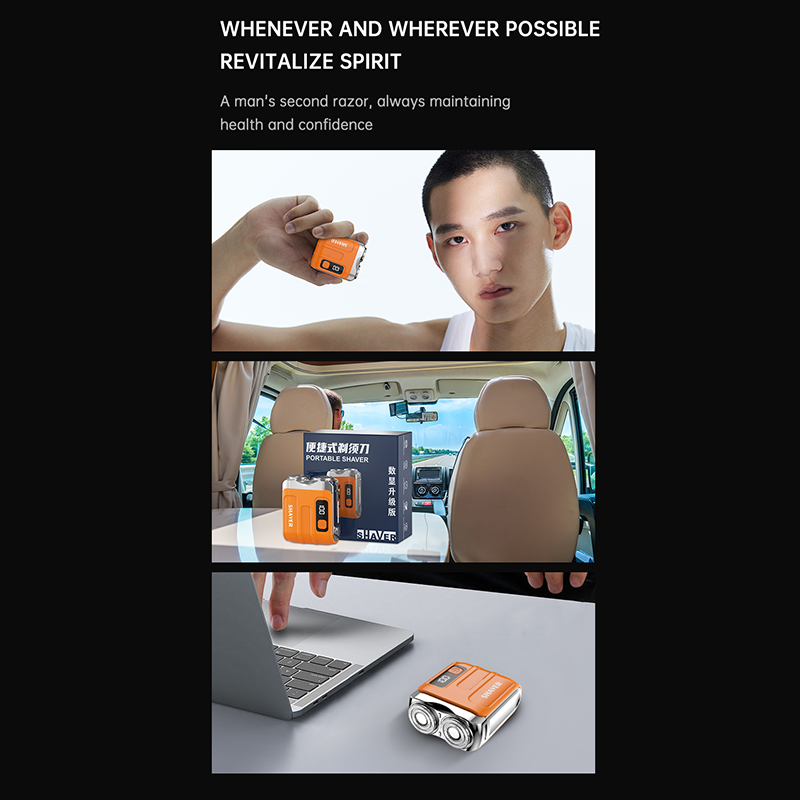 🪒50% OFF NOW ! 🧳R-18 Digital Display Mini Electric Shaver – dual floating cutter heads, USB rechargeable, pocket compact portable design. Men travel grooming essential!