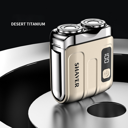 🪒50% OFF NOW ! 🧳R-18 Digital Display Mini Electric Shaver – dual floating cutter heads, USB rechargeable, pocket compact portable design. Men travel grooming essential!