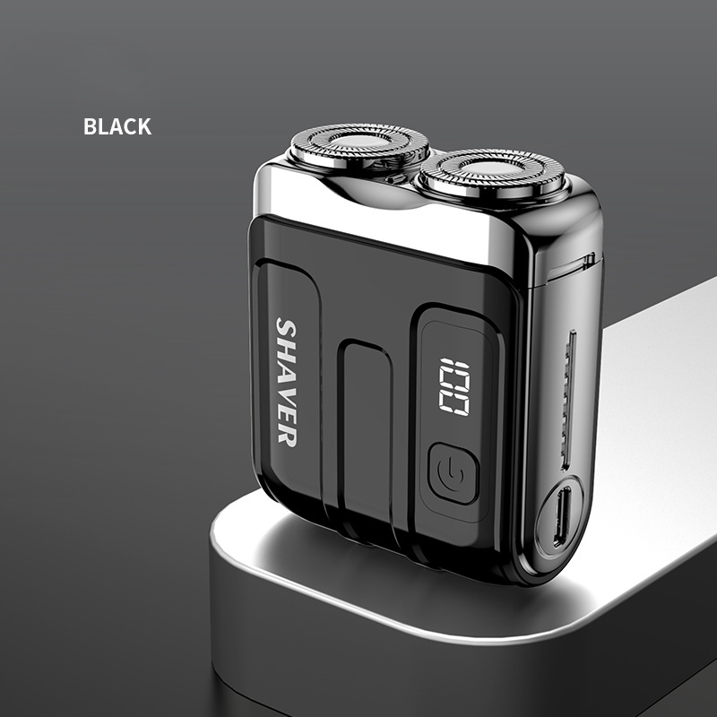 🪒50% OFF NOW ! 🧳R-18 Digital Display Mini Electric Shaver – dual floating cutter heads, USB rechargeable, pocket compact portable design. Men travel grooming essential!
